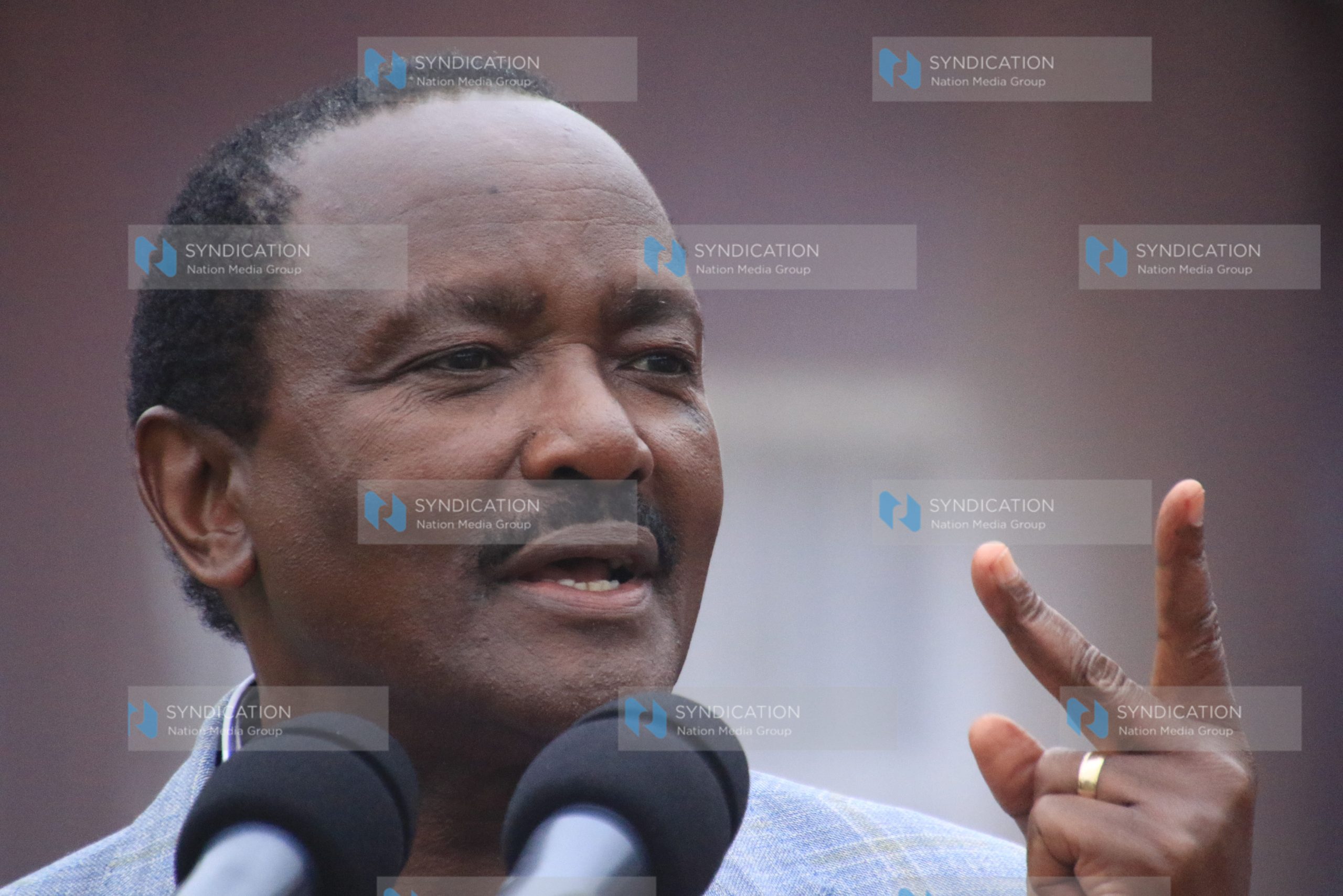 Wiper Democratic Movement leader Kalonzo Musyoka addresses faithful of Kihome AIPCA church