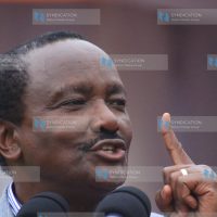 Wiper Democratic Movement leader Kalonzo Musyoka addresses faithful of Kihome AIPCA church