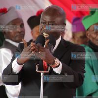 Deputy President Rigathi Gachagua addresses mourners