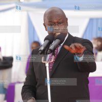 Deputy President Rigathi Gachagua addresses mourners