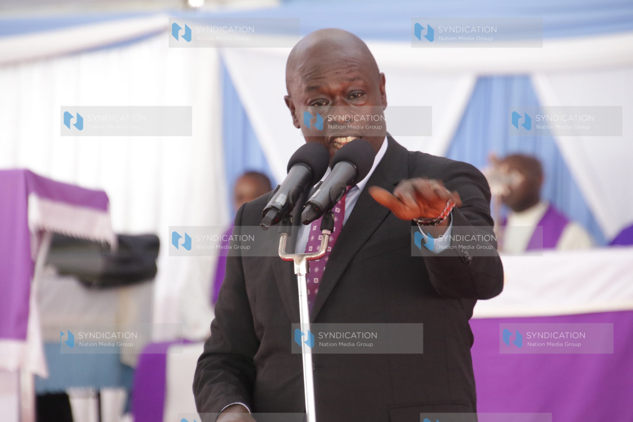 Deputy President Rigathi Gachagua addresses mourners