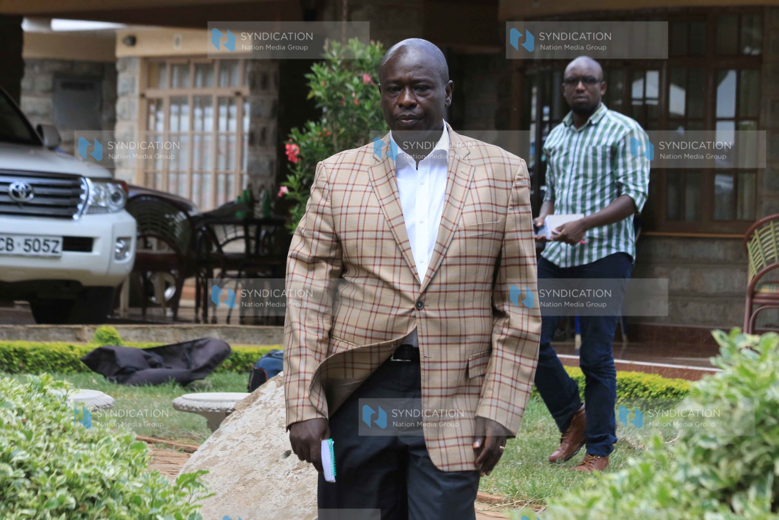 Rigathi Gachagua moves to address a press conference