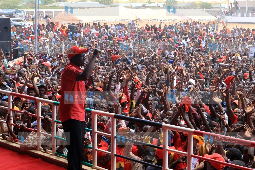 William Ruto addressing a Jubilee rally