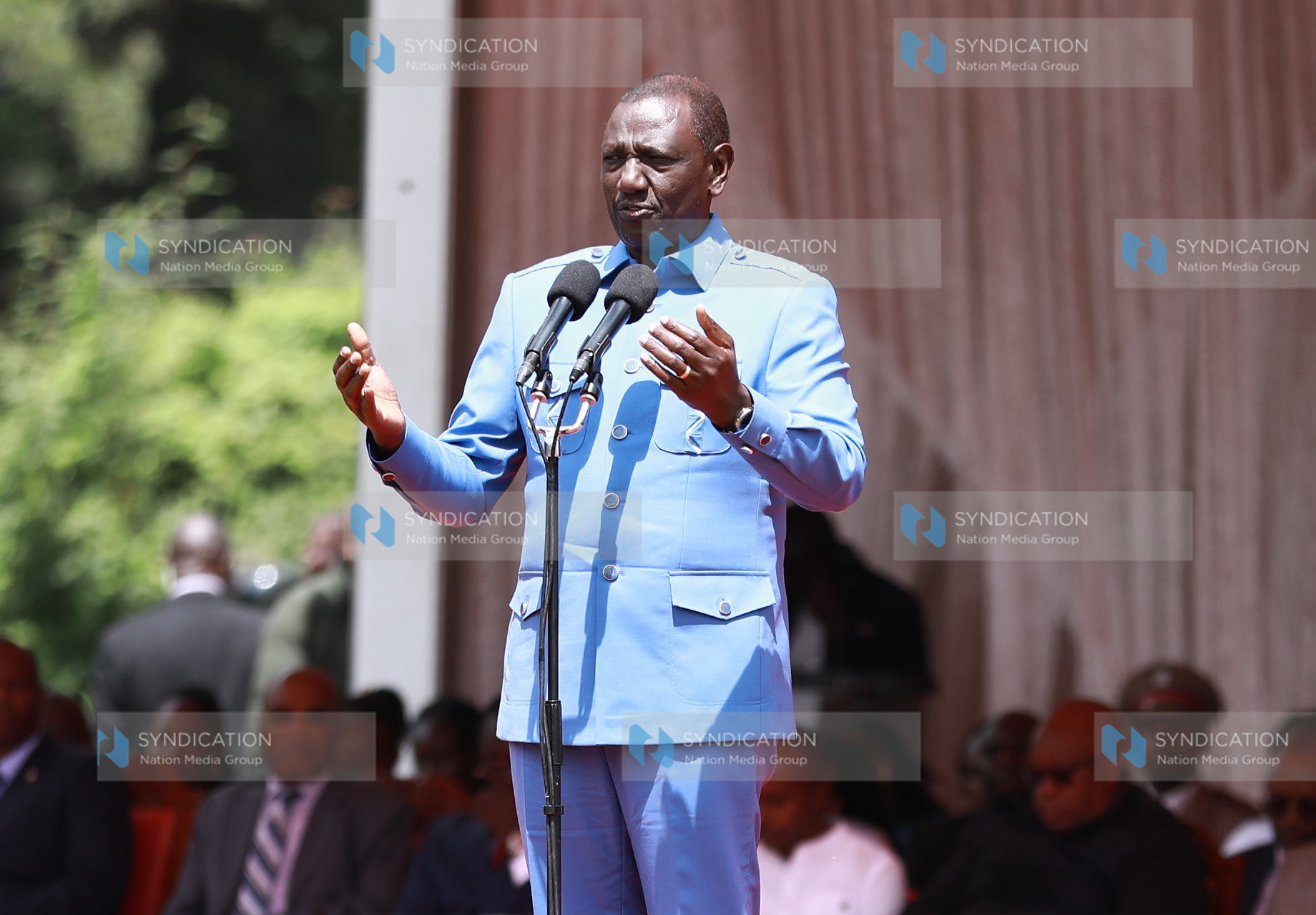 President William Ruto addresses the faithful