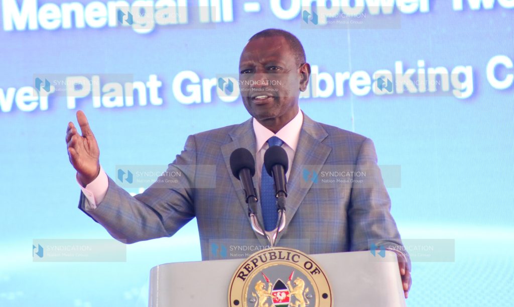 President William Ruto makes his address during the launch of 35 MV Or Power-Twenty-Two power plant
