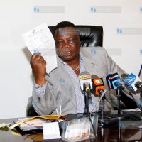 Francis Atwoli addressing journalists