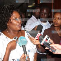 Dr. Naomi Shaban addresses journalists