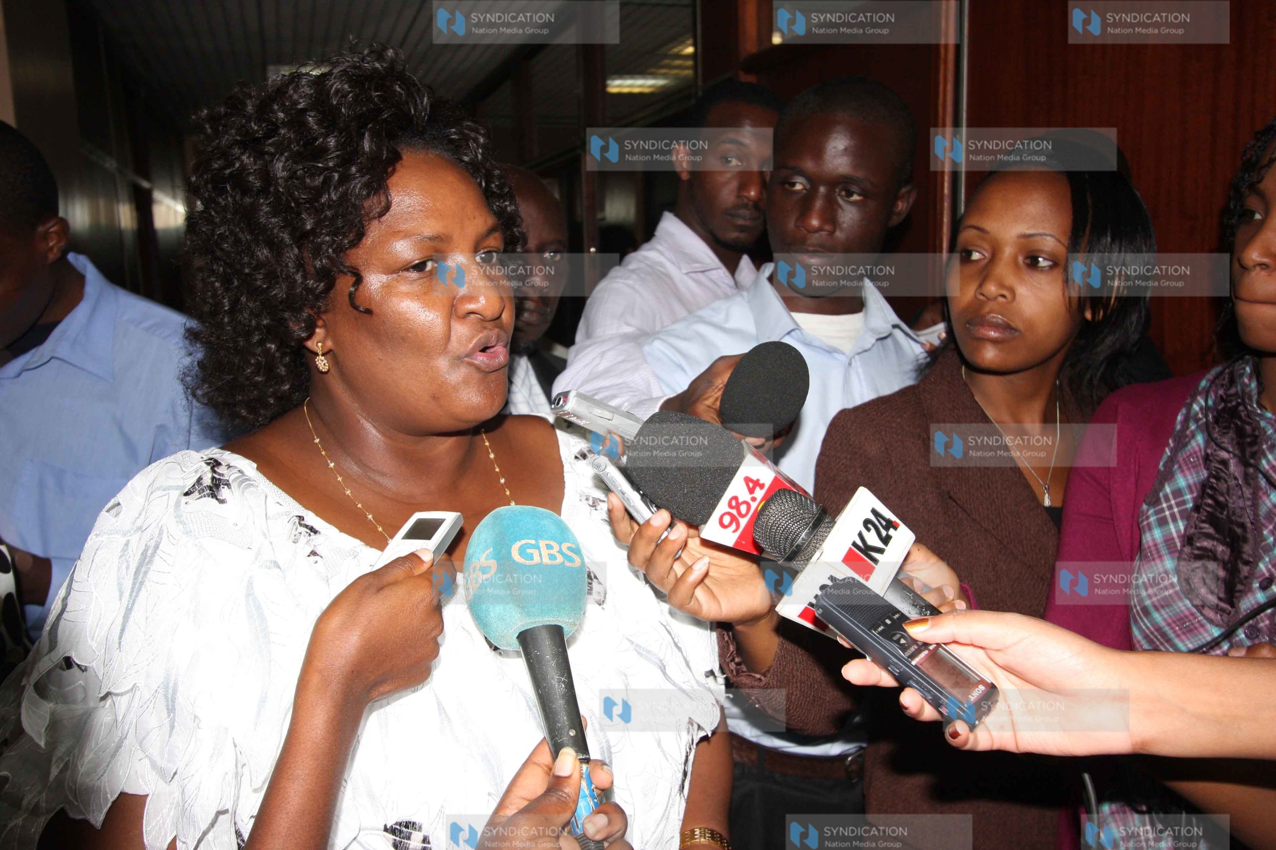Dr. Naomi Shaban addresses journalists
