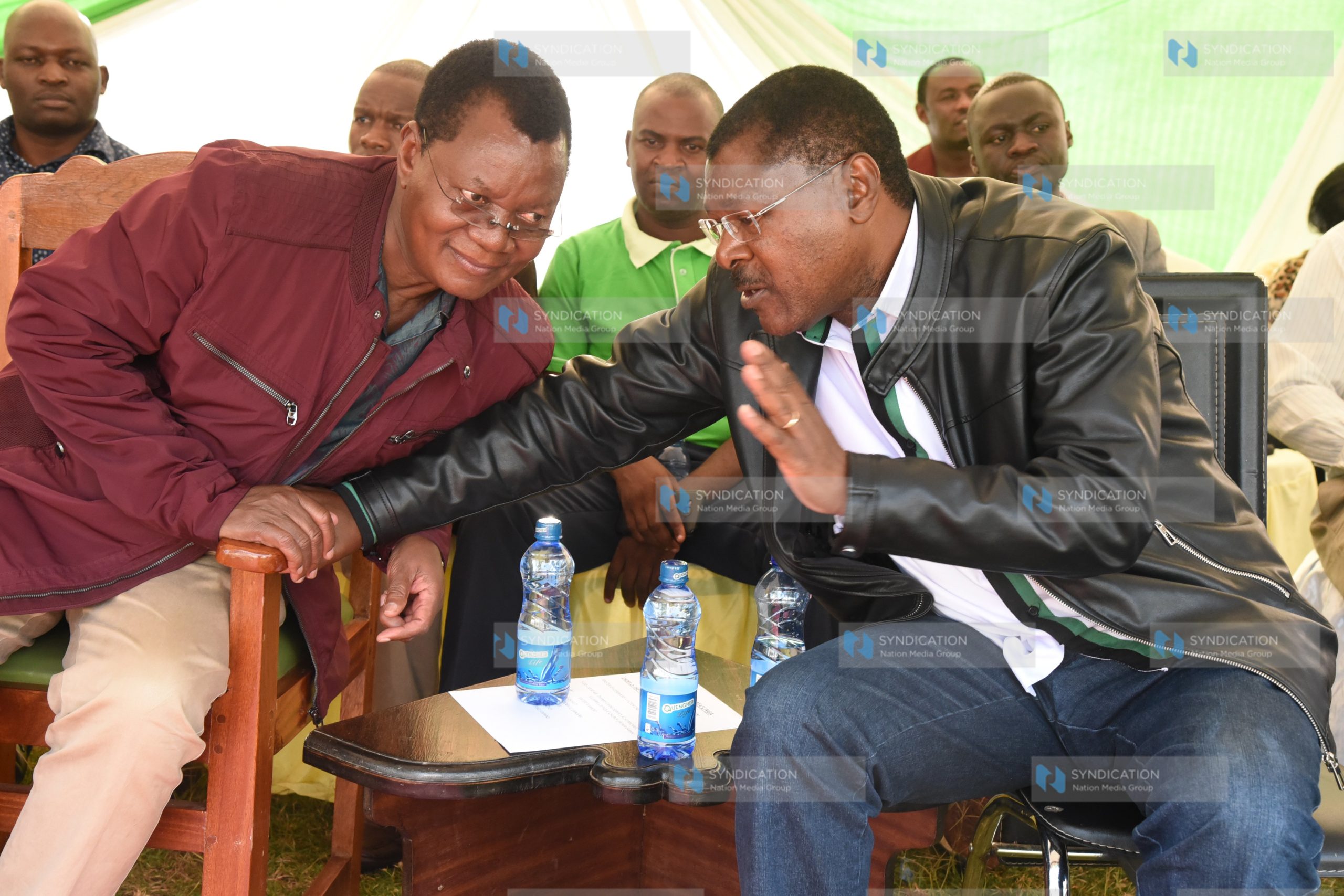 Bungoma Senator Moses Wetangula with Kakamega Deputy Governor Prof. Philip Kutima