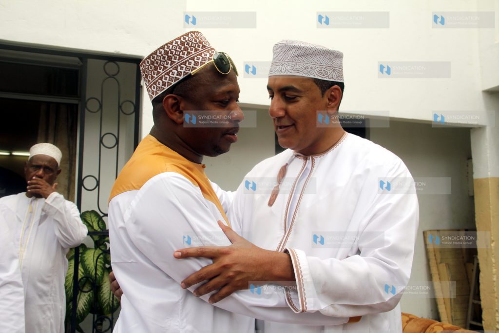 Nairobi Senator Mike Sonko Mbuvi with Cabinet Secretary Najib Balala