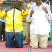 Jubilee Coalition presidential aspirant Uhuru Kenyatta and his running mate William Ruto