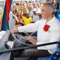 Tourism Minister Najib Balala tries to drive off a manyanga minibus