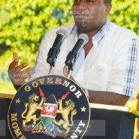 Mombasa County Governor Hassan Ali Joho address guests