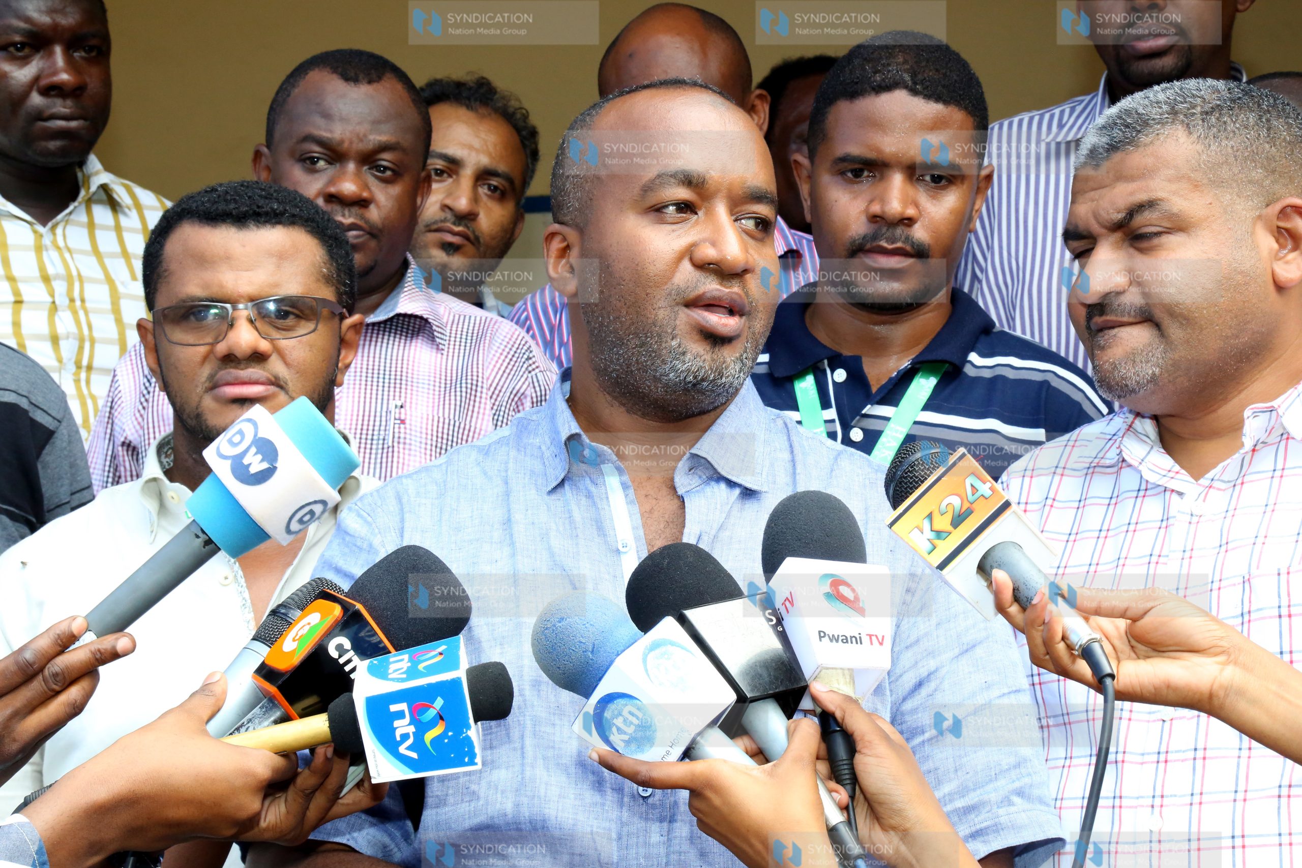 Mombasa governor Ali Hassan Joho together with other political leaders