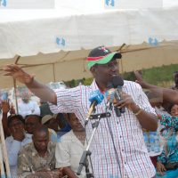 William Ruto addressing a rally