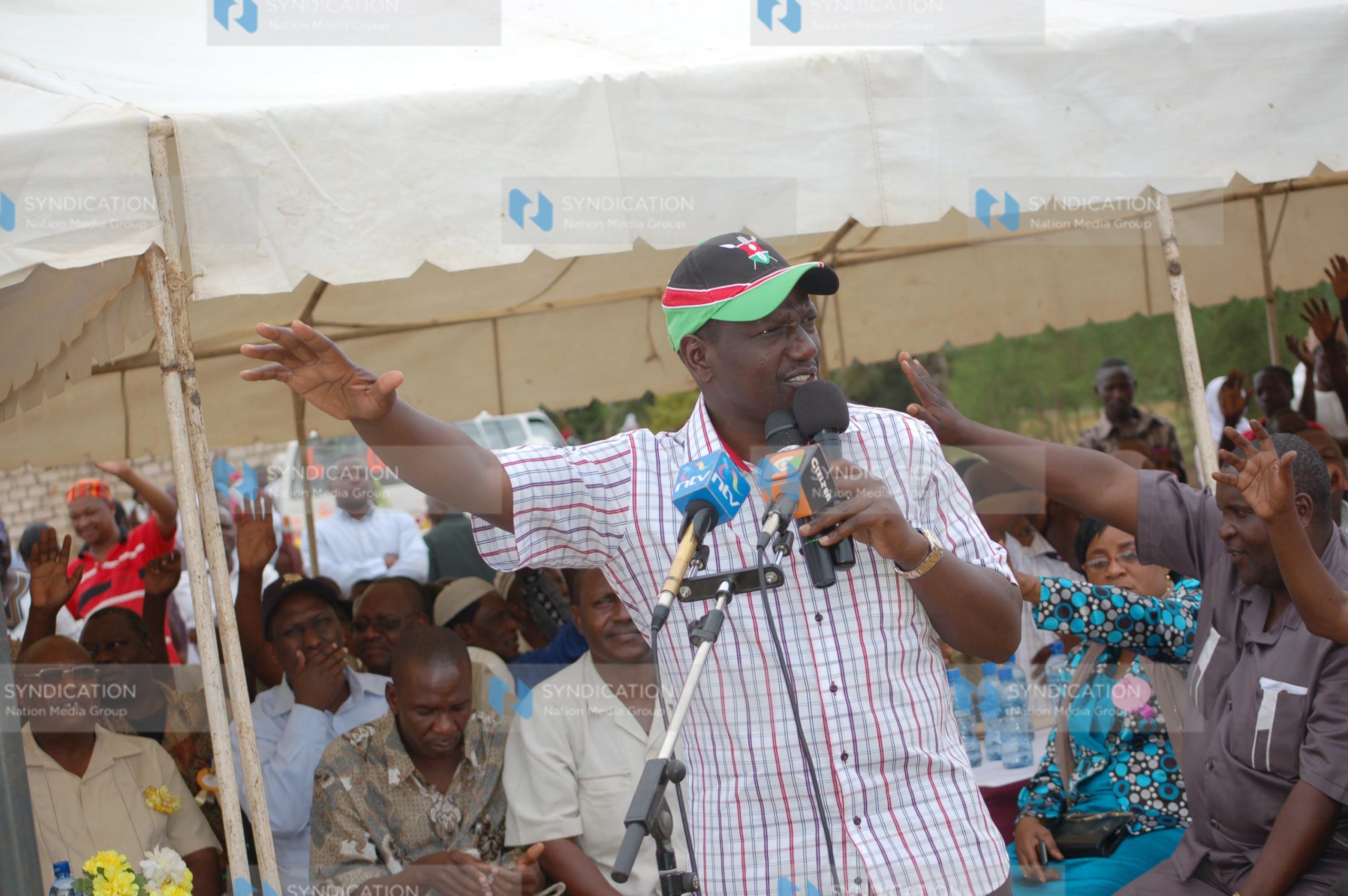 William Ruto addressing a rally