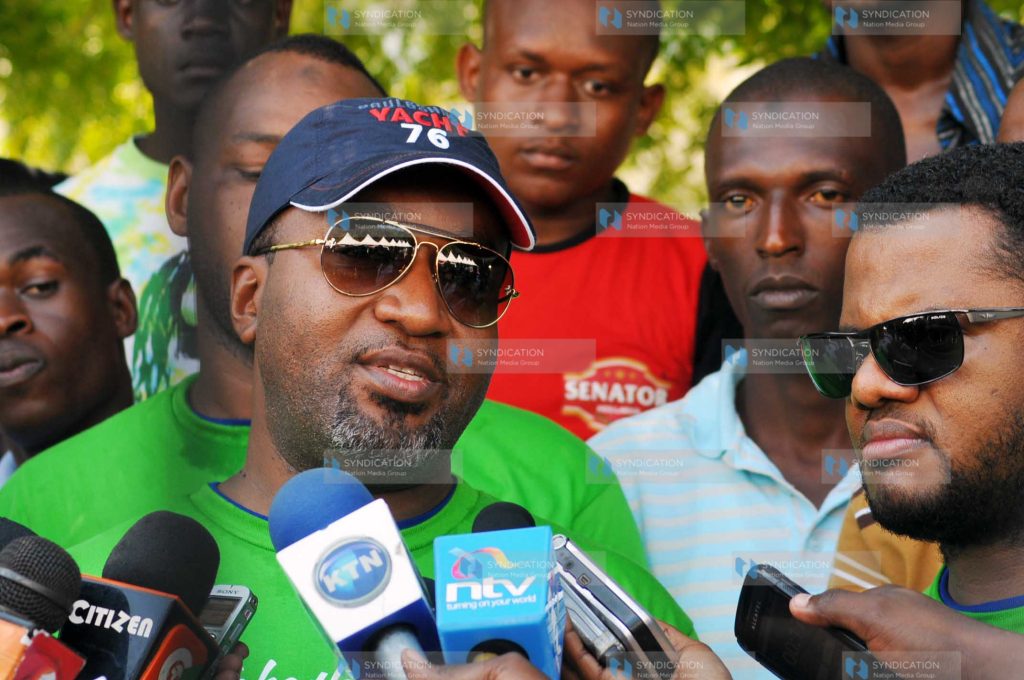 County Governor Hassan Ali Joho address journalists