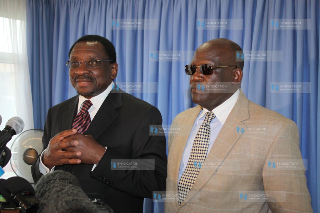 CORD Leaders Senator Johnson Muthama with Senator James Orengo