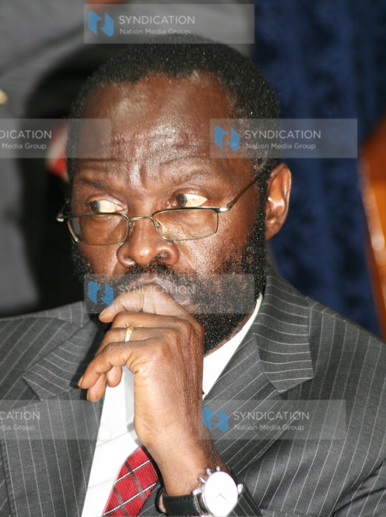 Medical Services Minister Prof Anyang’ Nyong’o follows proceedings