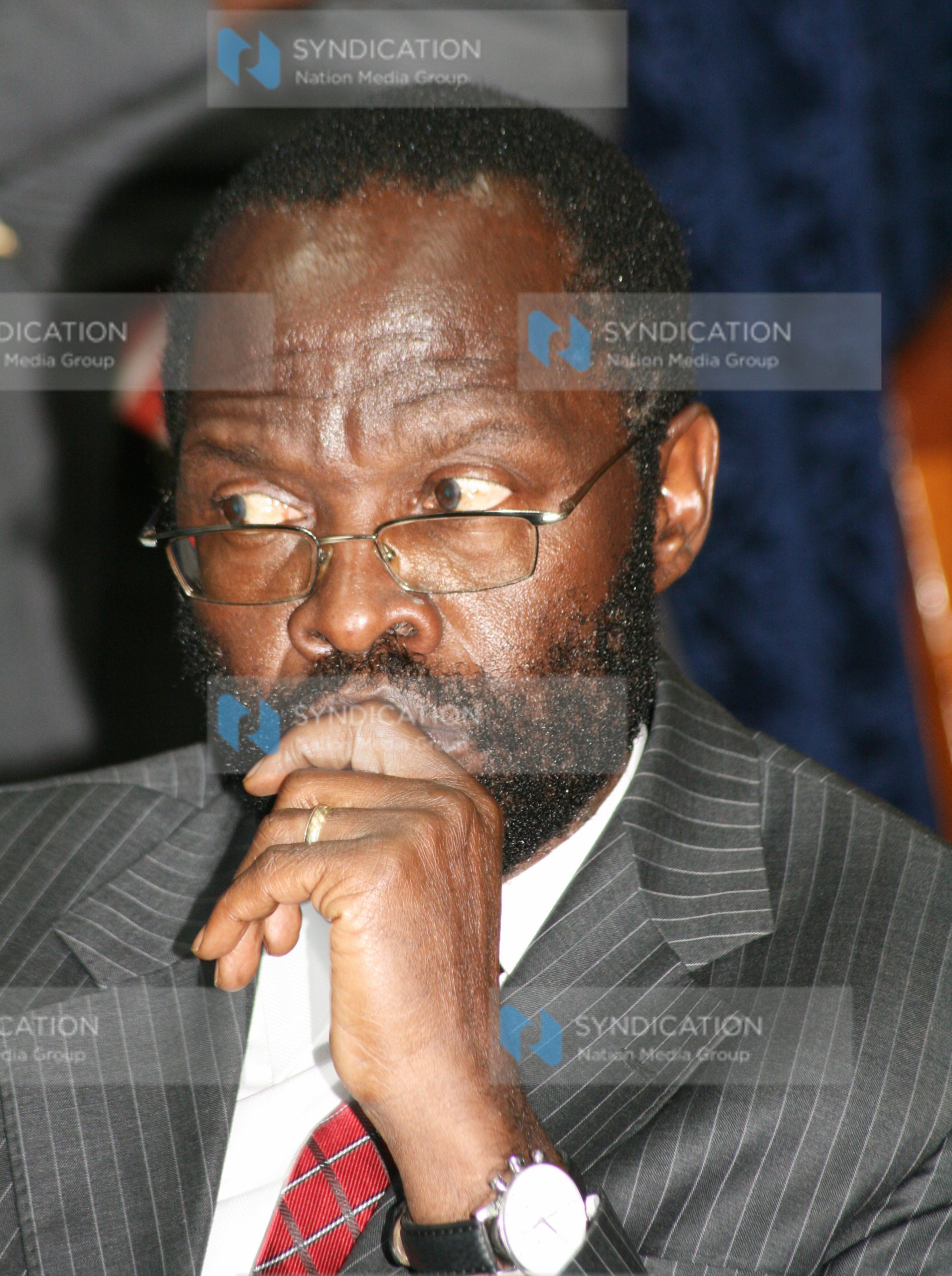 Medical Services Minister Prof Anyang’ Nyong’o follows proceedings