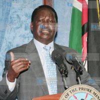 Prime Minister Raila Odinga addresses a press conference