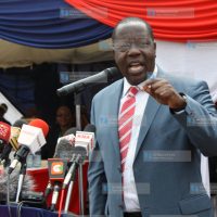 Fred Matiang'i speaks during prize giving day at Ng'ara Girl