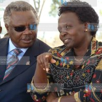COTU Secretary-General Francis Atwoli and Environment Assistant Minister Margaret Kamar