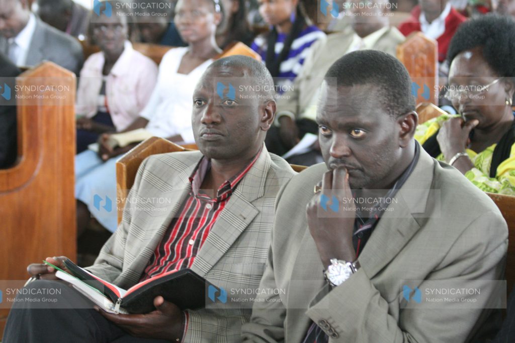 Suspended Higher Education Minister William Ruto and Information Minister Samuel Poghisio