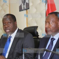Interior Cabinet Secretary Joseph Nkaissery with Education CS Fred Matiang'i