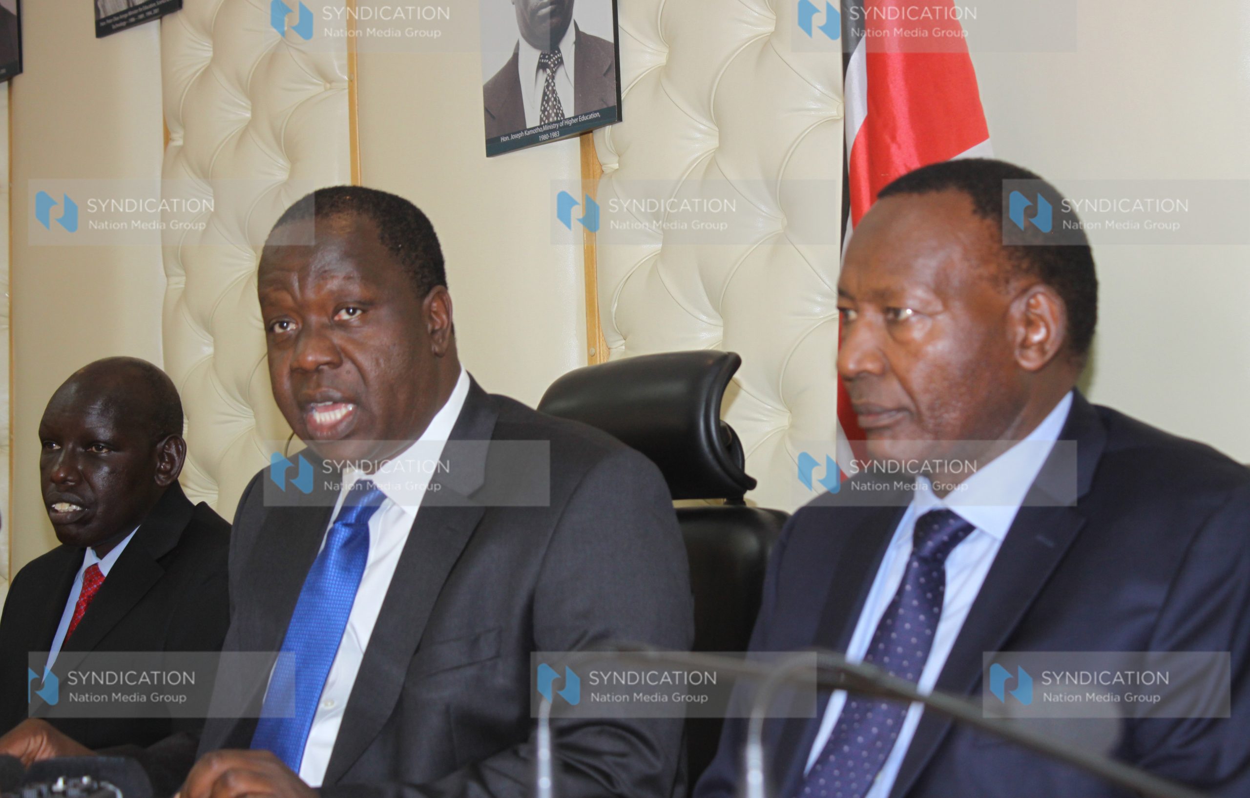Interior Cabinet Secretary Joseph Nkaissery with Education CS Fred Matiang’i