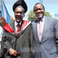 Former Vice President Kalonzo Musyoka with his son Klein Kalonzo