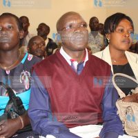Ikolomani MP Boni Khalwale and wives Adelide Shikanga and Josephine
