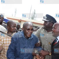 Ikolomani MP Dr. Boni Khalwale arrives at a function