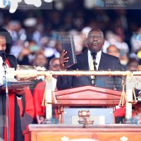 President William Ruto beside his wife First Lady Rachel Ruto takes oath of Office