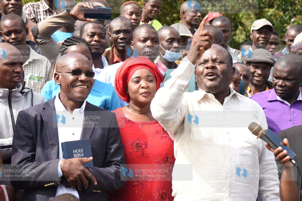 Mumias East MP Benjamin Washiali, former senator of Kakamega Boni Khalwale and other Ruto's allies political leaders