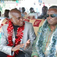 COTU secretary General Francis Atwoli listens to Ikolomani MP Boni Khalwale