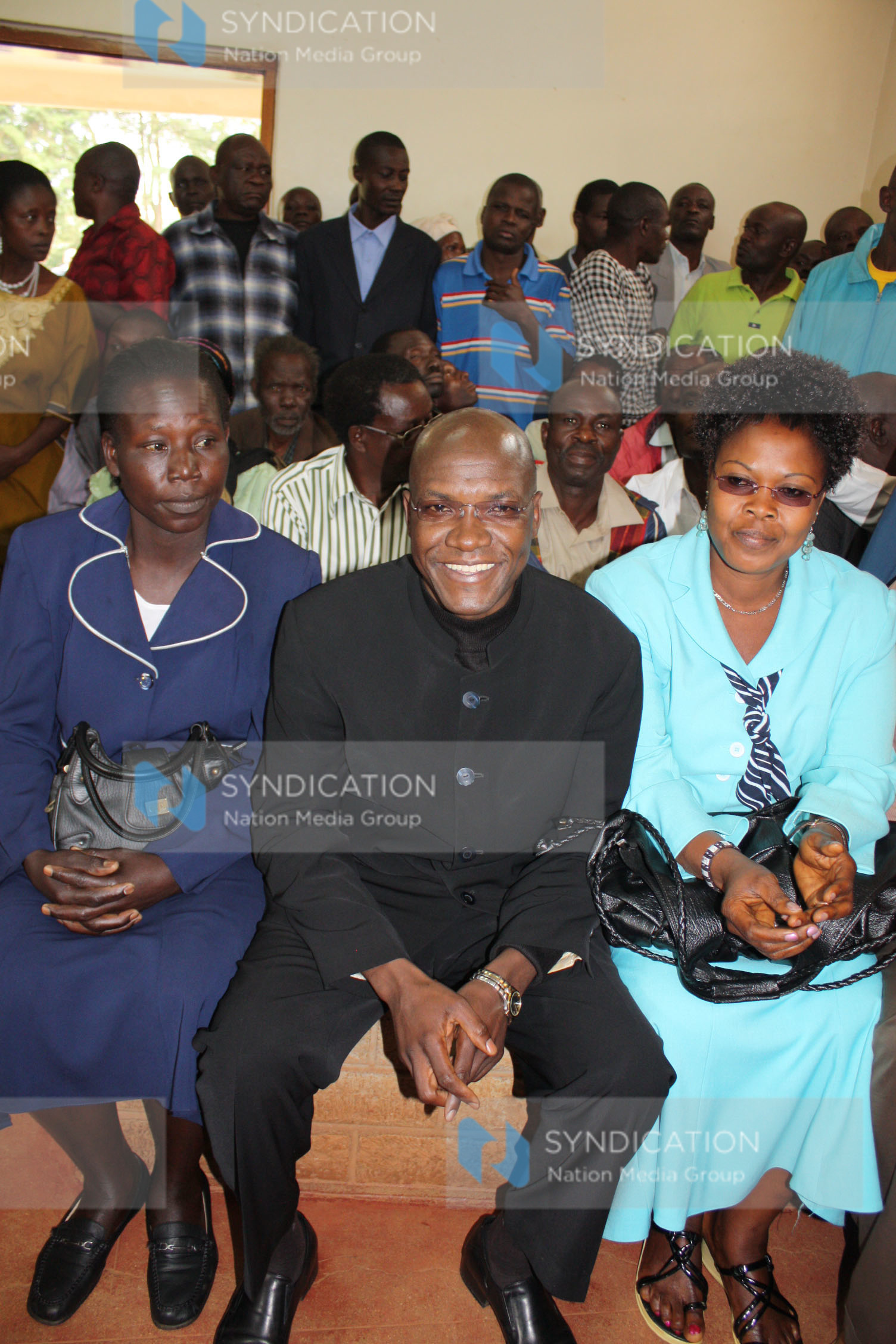 Ikolomani MP Dr. Boni Khalwale and his wives Adelide Shikanga and Josphine Khalwale