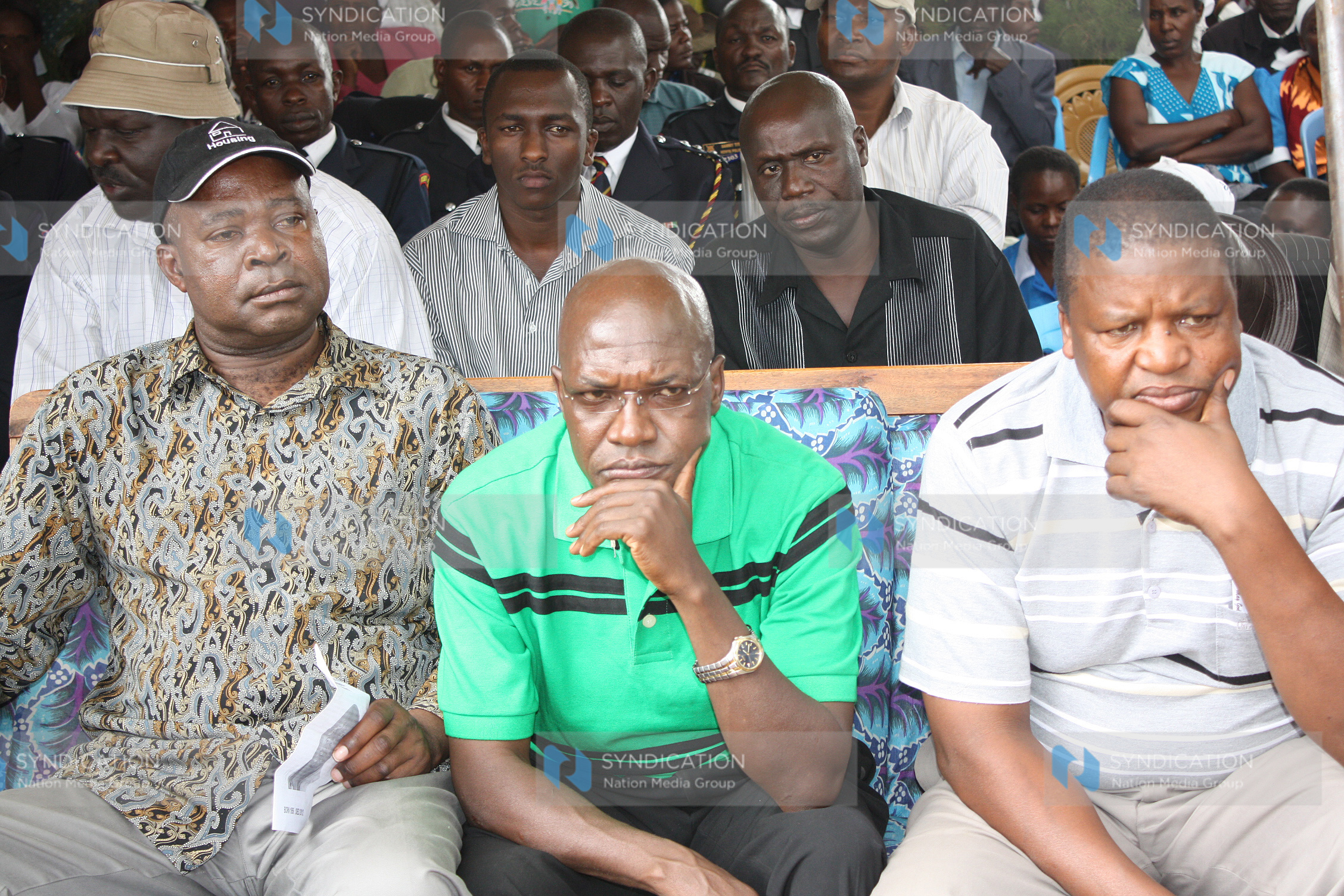 Housing minister Soita Shitanda, Ikolomani MP Dr. Boni Khalwale and ODM chairman of Kakamega county Mr. John Shimaka