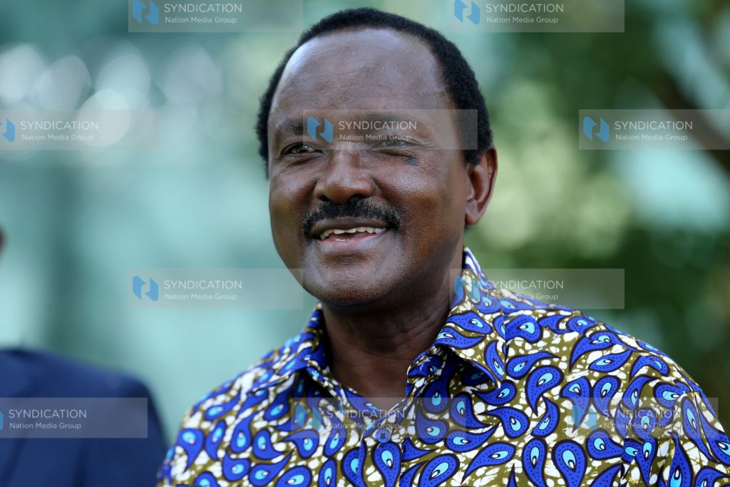 Wiper party leader Kalonzo Musyoka addresses press at Karen
