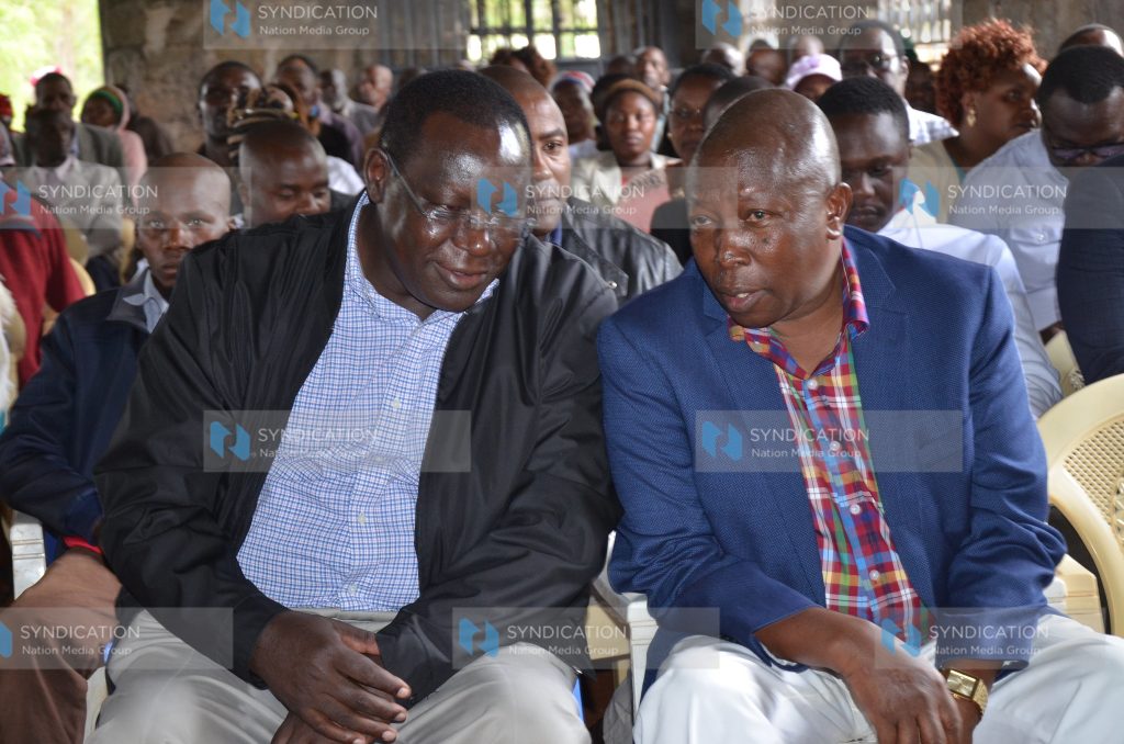 Dr James Nyoro (Left) and Nominated MP Maina Kamanda