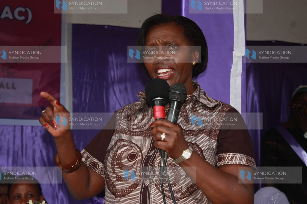Martha Karua at the launch of Epileptic foundation at Pumwani grounds