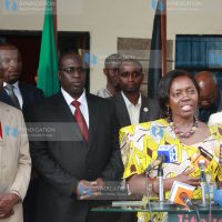 Presidential Aspirant Martha Karua addressing press