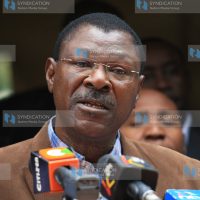 Moses Wetangula addresses the media