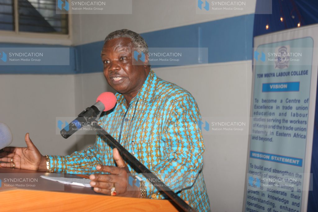 COTU secretary Gen Bro Francis Atwoli speaks