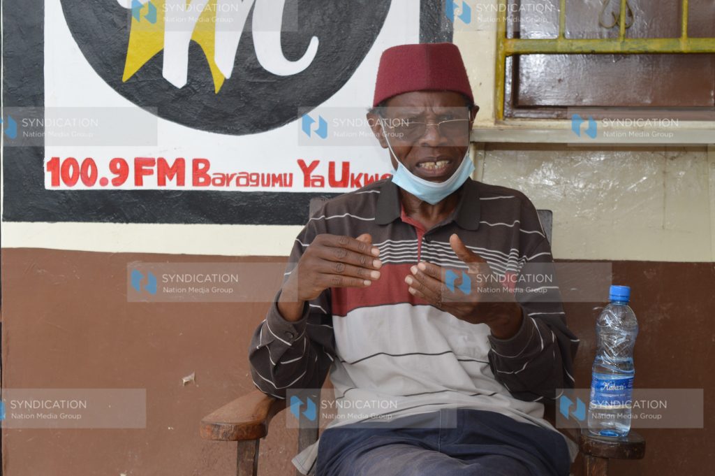 Former Subukia MP Koigi wa Wamwere during the interview with the Daily Nation