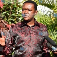 Machakos Governor Alfred Mutua addresses the press