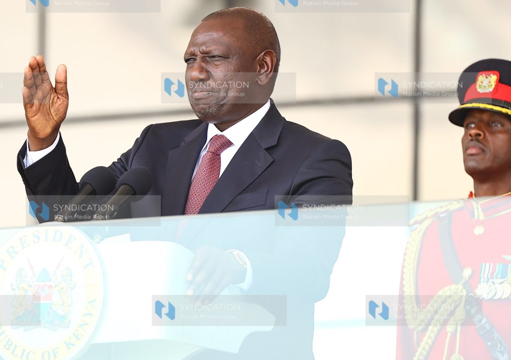 President William Ruto address Kenyans at Uhuru Gardens