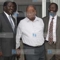 Courtesy call to veteran politician Kenneth Matiba (centre)