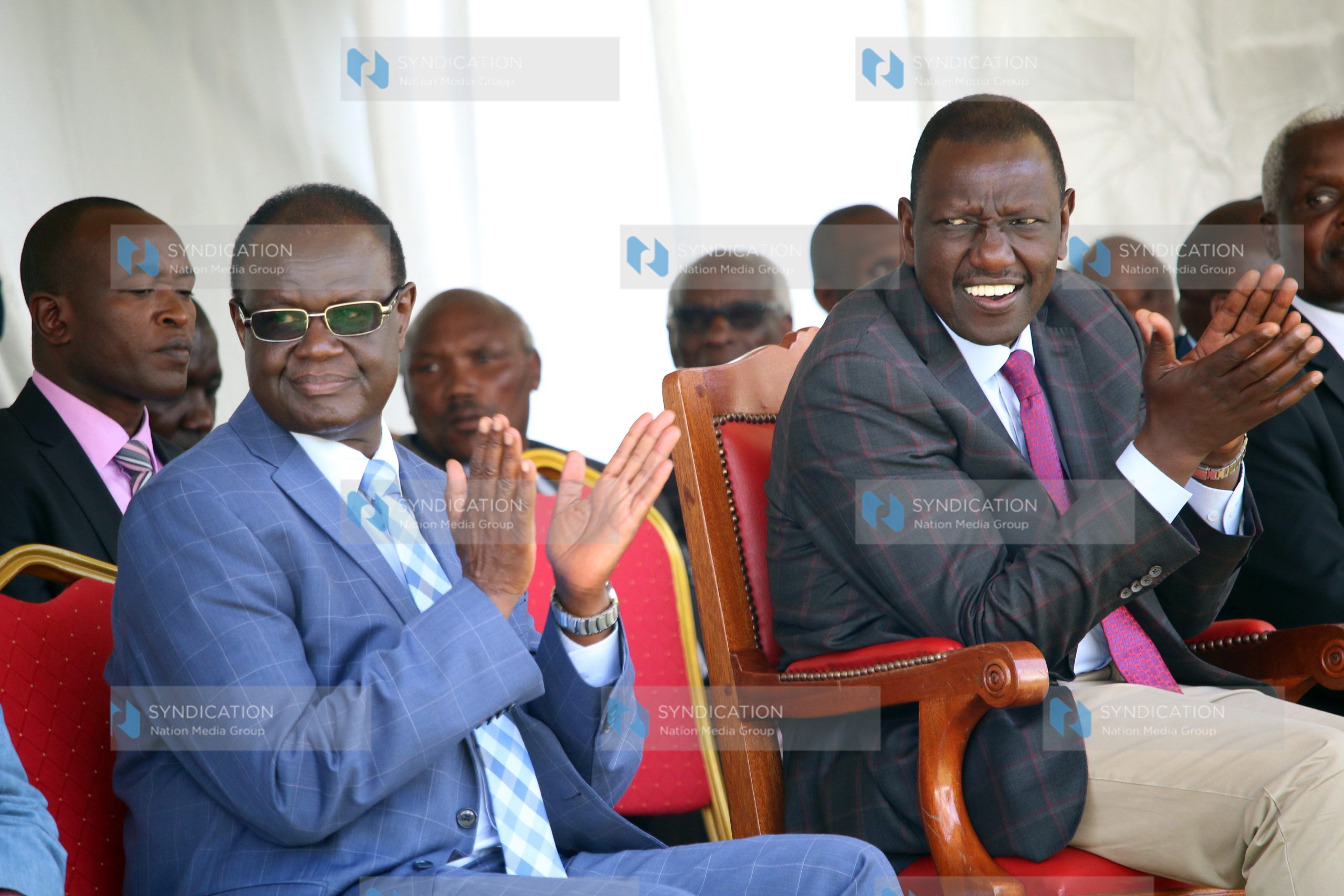 William Ruto (right) with Meru governor Kiraitu Murungi