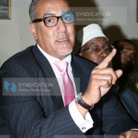 Press conference at the Jamia Mosque